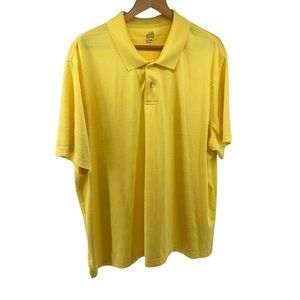 John Ashford Polo‎ Shirt Easy Care Mens XXL Yellow Short Sleeve